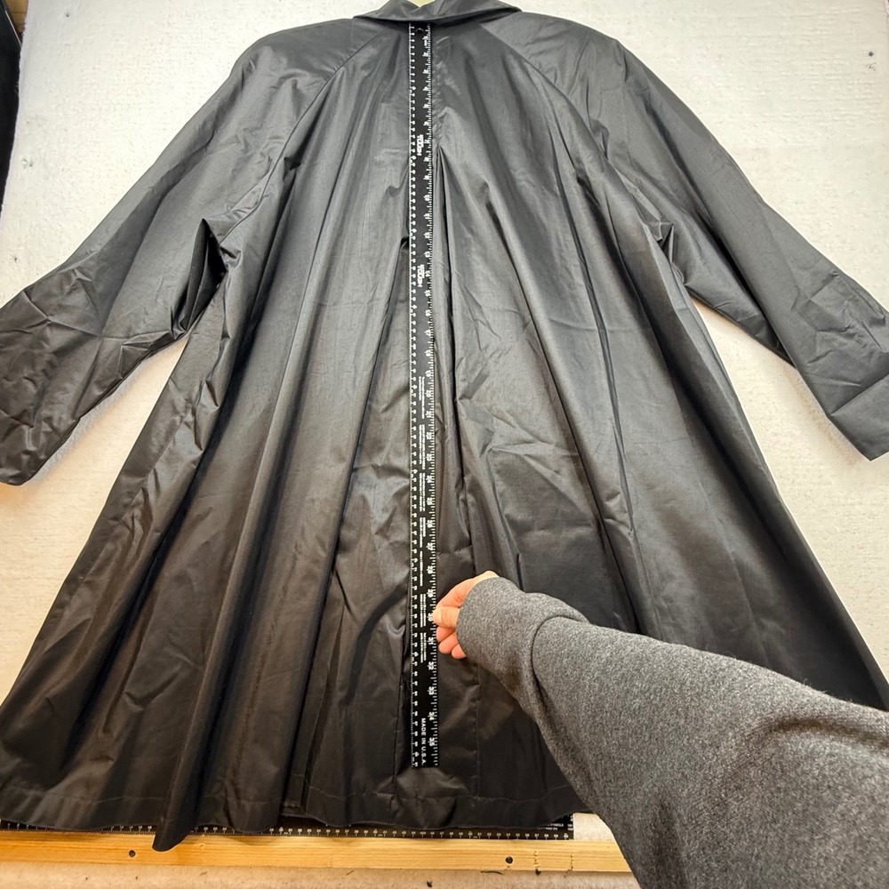 British Mist Women's Black Full Length Raincoat Jacket Size 12 - Picture 6 of 10